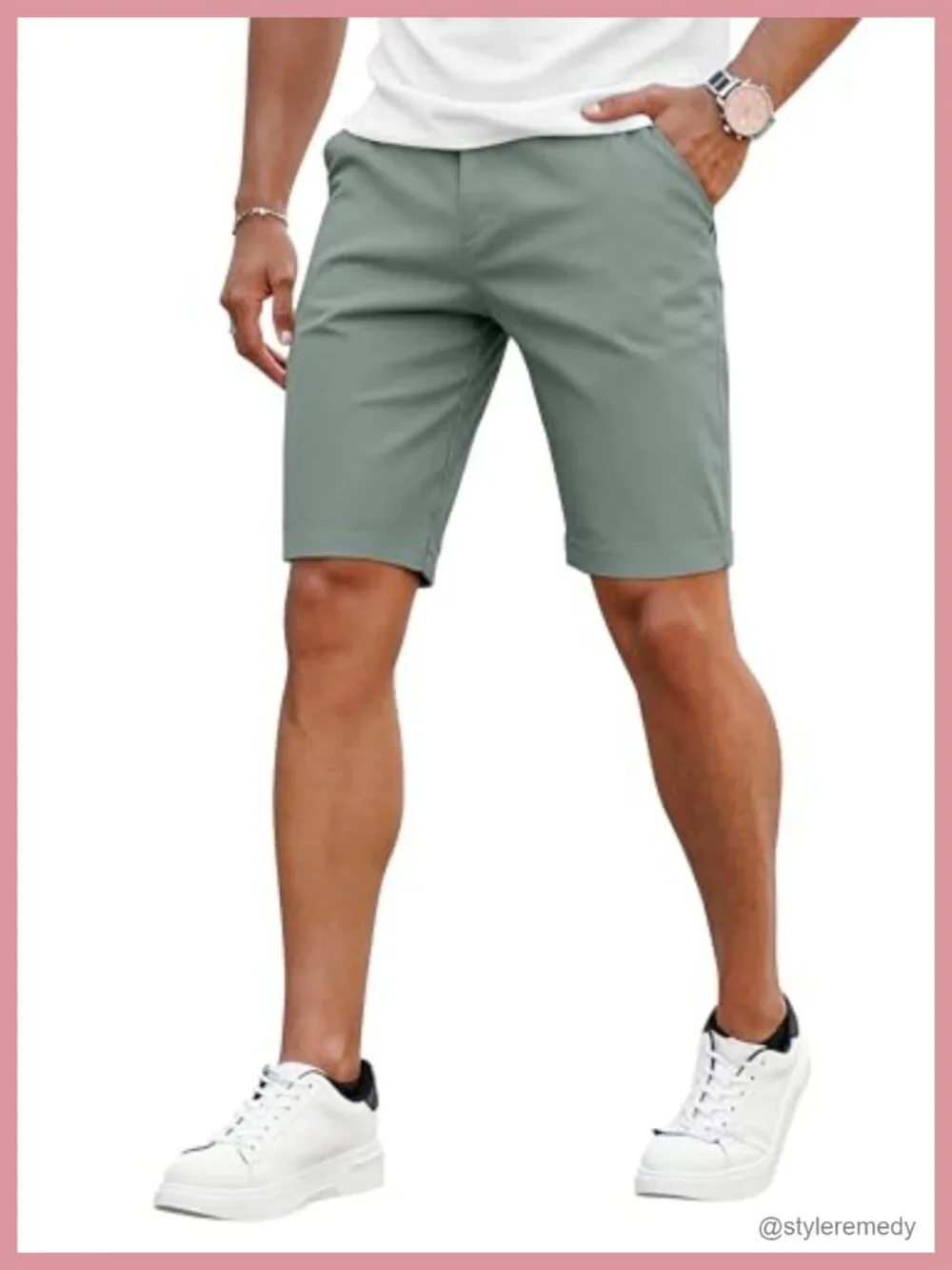 Men's Stretch Slim Fit Chino Shorts 7